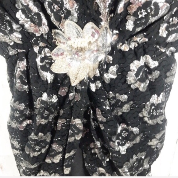 VINTAGE 90’s Retro Metallic Party dress size 10 - Picture 5 of 16